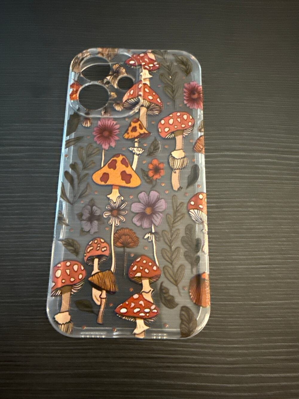 Cottagecore Mushroom Phone Case, Clear iPhone 17 NEW Botanical Mushroom